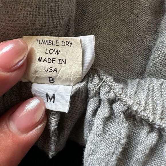 Habitat Clothes To Live In 100% Linen Wide Leg Gray Pants - Picture 5 of 6